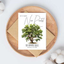 Plantar nuevas raíces Dirección Oak Tree Watercolo