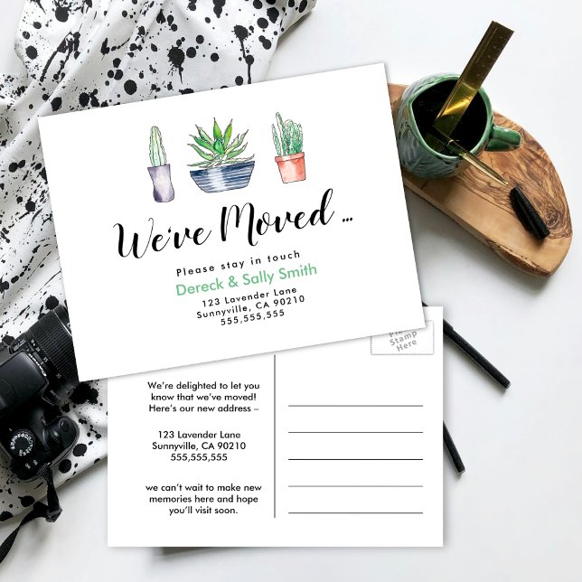 Postal De Anuncios plantas de cactus Cambio de dirección nos hemos mu (Subido por el creador)