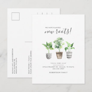 Postal De Anuncios Plantas en Macetas Boho Nueva Dirección Botánica M