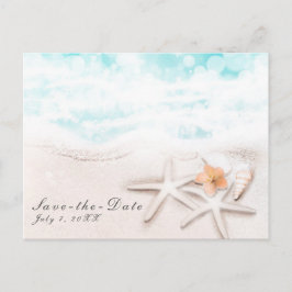 Postal De Anuncios Playa de Arena Blanca Estrella de Mar Océano Azul
