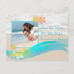 Postal De Anuncios Playa de PixDezines+plumeria, guardar ocasiones de