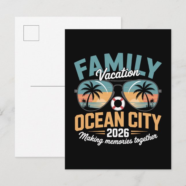 Postal De Anuncios Playa Ocean City (Anverso / Reverso)