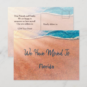 Postal De Anuncios Playa Tropical Florida Mudanza Nueva Dirección