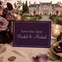 Postal De Anuncios Plum Romance Save the Date Boda