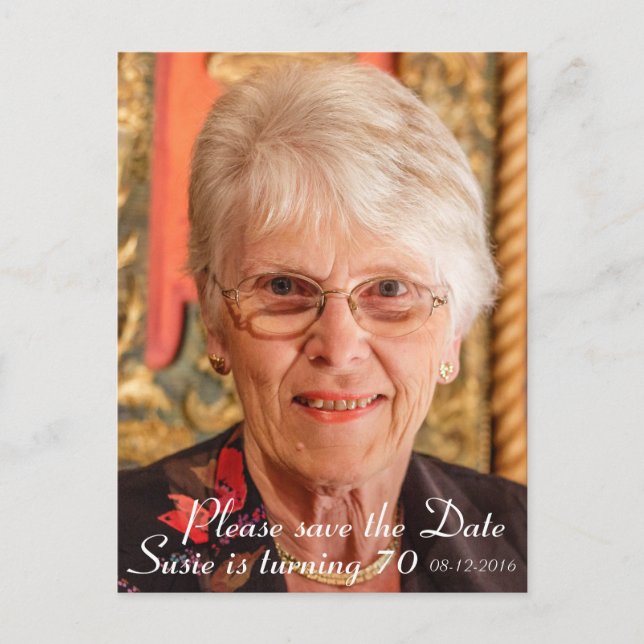 Postal De Anuncios Por favor, reserve la fecha (Anverso)