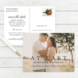 Postal De Anuncios Por Fin Foto Boda Guardar la Fecha