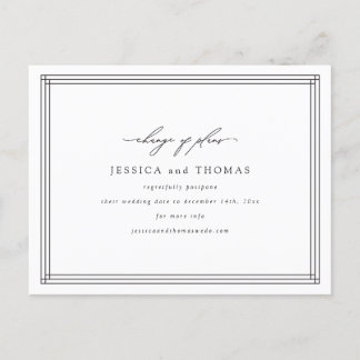 Postal De Anuncios Posposición del Boda de la ventana de moda Cambiar