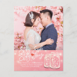 Postal De Anuncios Posposición del boda: Quédate en casa y mantente a