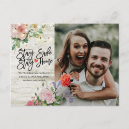 Postal De Anuncios Posposición del boda: Quédate en casa y mantente a