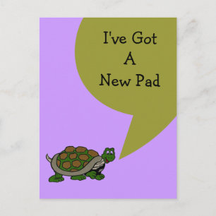 Postal De Anuncios Postcard Cute he movido la nueva dirección Turtle