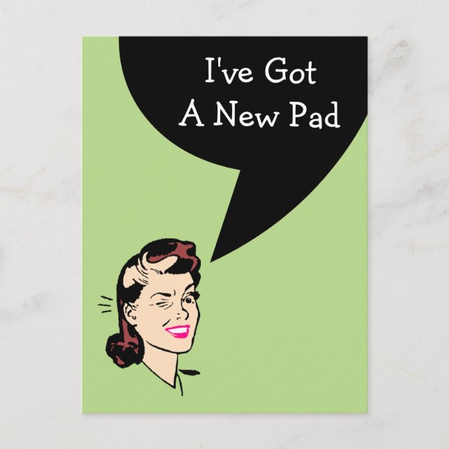 Postal De Anuncios Postcard Cute he movido la nueva libreta de direcc (Anverso)