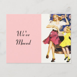 Postal De Anuncios Postcard Retro Diversión Mamá Hija Movida Nueva Di