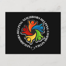 Postal De Anuncios Postcarta de unidad de equipo de la comunidad