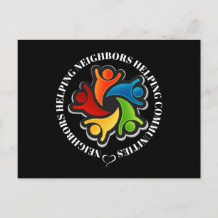 Postal De Anuncios Postcarta de unidad de equipo de la comunidad