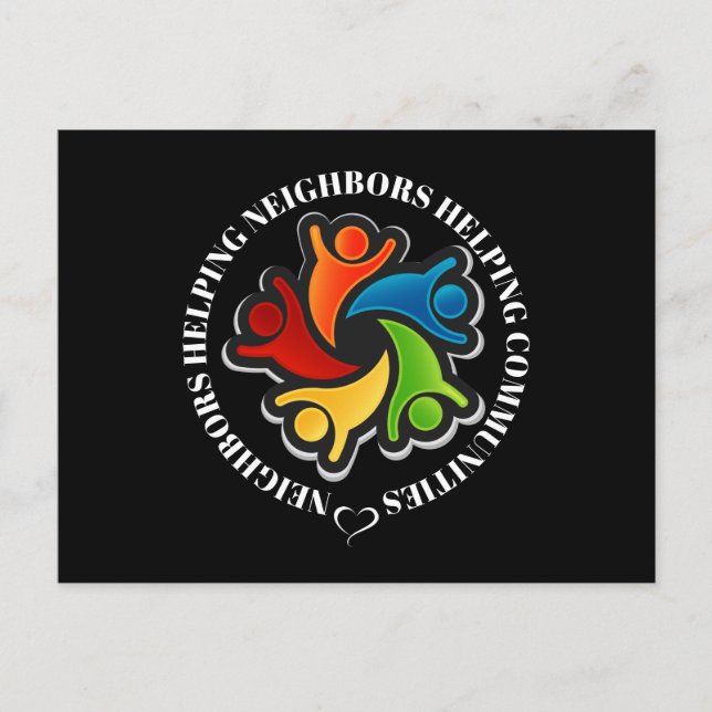 Postal De Anuncios Postcarta de unidad de equipo de la comunidad (Anverso)