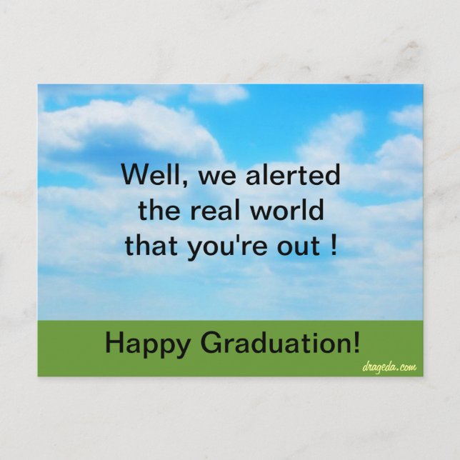 Postal De Anuncios Postcarta divertida de graduación (Anverso)