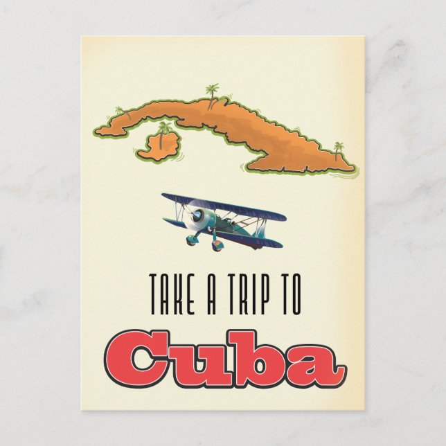 Postal De Anuncios Póster de vacaciones en Cuba (Anverso)