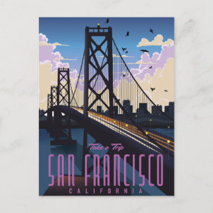 Postal De Anuncios Póster de viaje de San Francisco