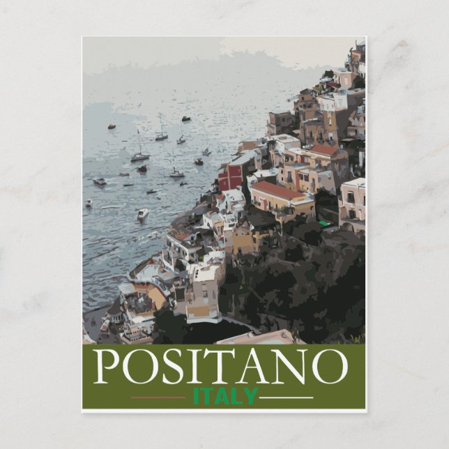 Postal De Anuncios Póster turístico de Positano (Anverso)