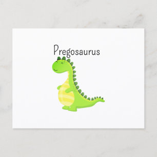 Postal De Anuncios Pregosaurus Divertido Dinosaurio Embarazado Embara