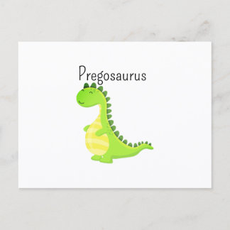 Postal De Anuncios Pregosaurus Divertido Dinosaurio Embarazado Embara