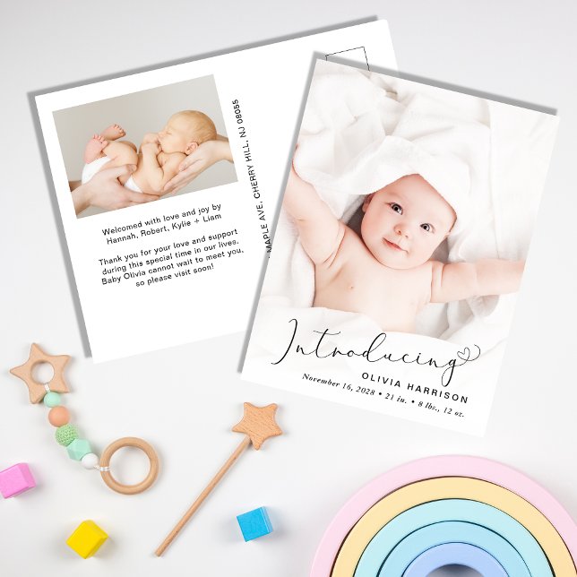 Postal De Anuncios Presentación del nacimiento de la foto (Subido por el creador)