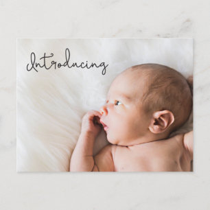Postal De Anuncios "Presentación" del Personalizado Photo Baby Invita