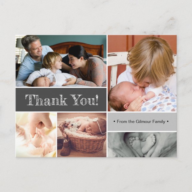 Postal De Anuncios Presentación del segundo Collage de fotos para beb (Anverso)