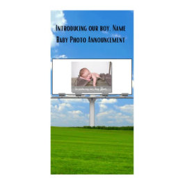 Postal De Anuncios Presentando a nuestro niño, Nombre Foto de bebé