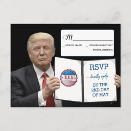 Postal De Anuncios Presidente Trump 📜 Personalizado Boda patriótico