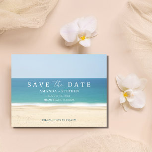 Postal De Anuncios Presupuesto De Boda De Destino De Playa Guardar La