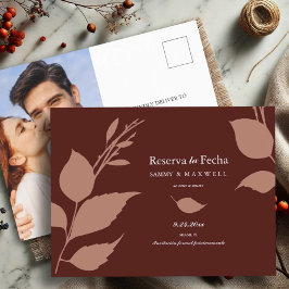 Postal De Anuncios Presupuesto Guardar la fecha en cimarrón español