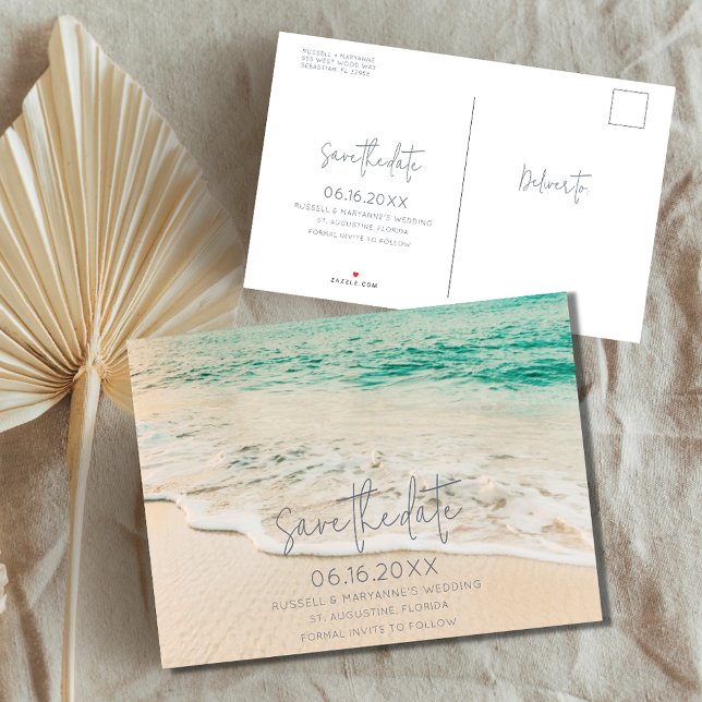 Postal De Anuncios Presupuesto Simple de Boda de Playa - Guarde la Fe (Subido por el creador)