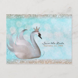 Postal De Anuncios Princesa Cisne Cuento de Hadas Brillante Salva la 