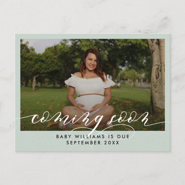 Postal De Anuncios Próximamente foto embarazo (Anverso)