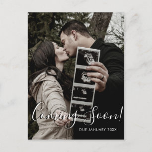 Postal De Anuncios Próximamente guión de foto de ultrasonido Embarazo