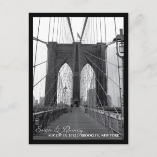 Postal De Anuncios Puente de Brooklyn Save the Date