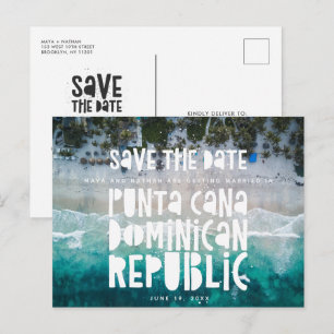 Postal De Anuncios Punta Cana Dominicana Beach Wedding Save the Date
