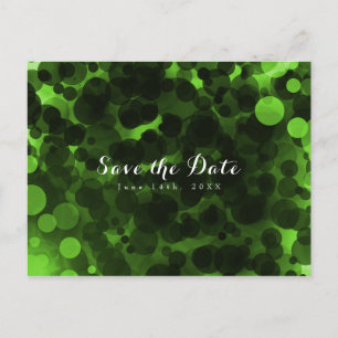 Postal De Anuncios Puntos Verdes y Negros Fiesta Moderna Save the Dat