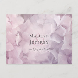 Postal De Anuncios Púrpura morada floral Hydrangea guardar la fecha