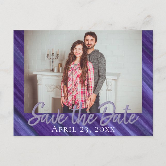 Postal De Anuncios Púrpura Pasión | Pincel de lavadora violeta (Anverso)