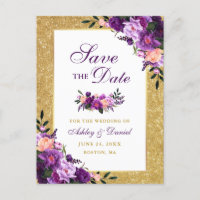 Purpurina morado violeta floral de oro salva la fe