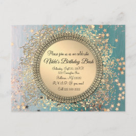 Postal De Anuncios Purpurinoso de confianza en el cumpleaños personal