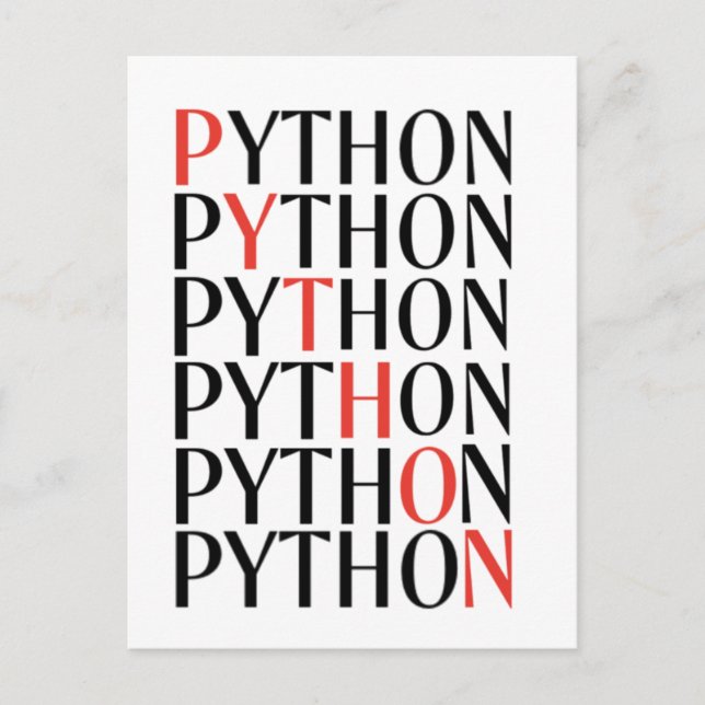 Postal De Anuncios Python (Anverso)
