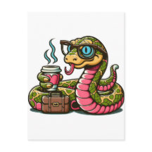 Python bebiendo café