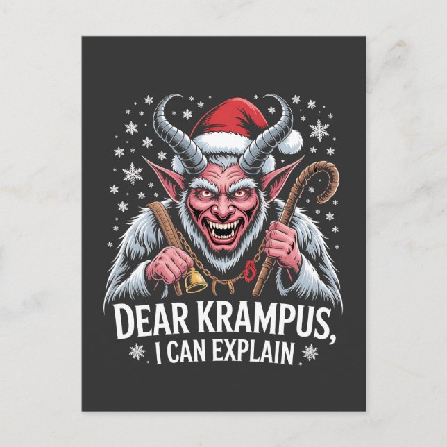 Postal De Anuncios Querido Krampus, puedo explicar a los Navidades Sa (Anverso)