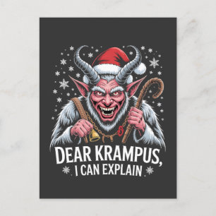 Postal De Anuncios Querido Krampus Puedo Explicar La Navidad Santa
