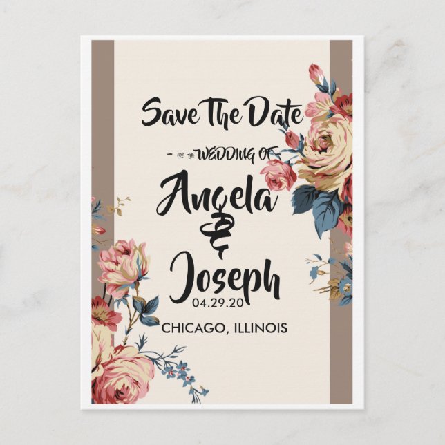 Postal De Anuncios querido Save the Date (Anverso)