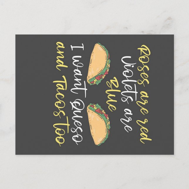 Postal De Anuncios Quiero Queso y Tacos También_701e34210f53ab0073e61 (Anverso)