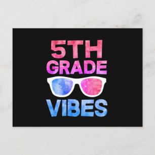 Postal De Anuncios Quinto Grado Vibes Primer Día De La Escuela